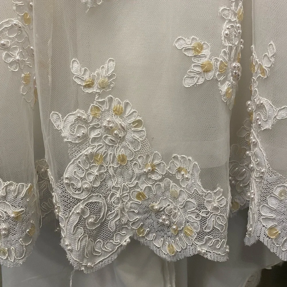 Elegant White Girls Bridal  Ceremony Dress Sz 2 - Picture 11 of 11
